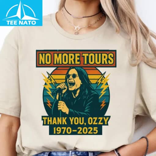 Ozzy Osbourne Retro Rock Legend 1970–2025 Shirt - Image 3