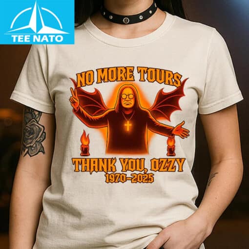 Ozzy Osbourne Tribute No More Tours 1970–2025 Shirt - Image 3