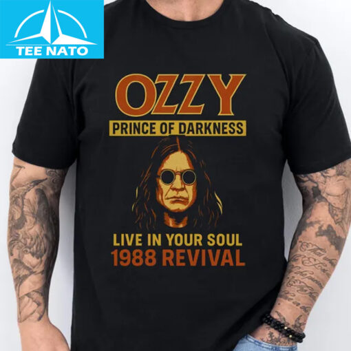Ozzy Prince of Darkness Live In Your Soul 1988 Revival Shirt - Image 2