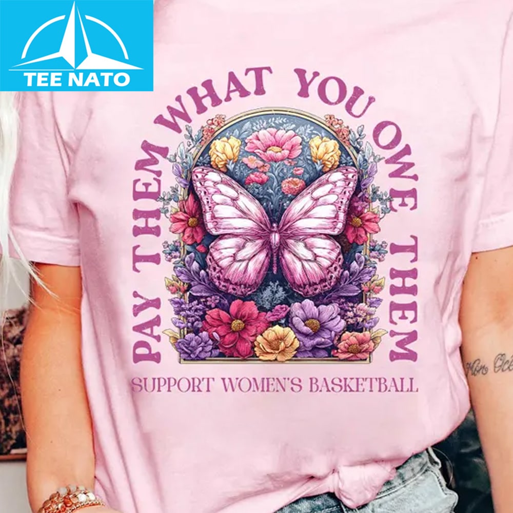 Side view of the Butterfly Floral Womens Basketball Shirt