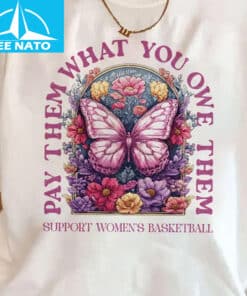 Pay Them What You Owe Them Butterfly Floral Womens Basketball Shirt3