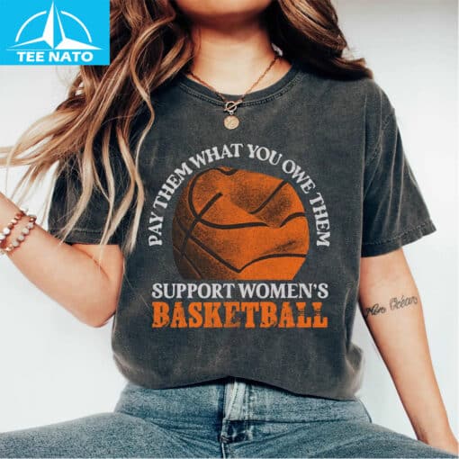 Pay Them What You Owe Them Support Women's Basketball Shirt - Image 3