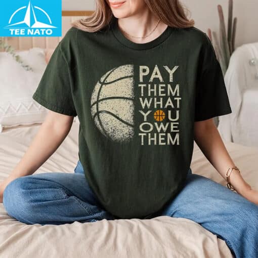 Pay Us What You Owe Us Retro Basketball Shirt - Image 3