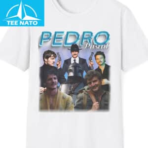 Pedro Pascal Actor Character Photo Collage Graphic Shirt