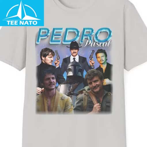 Pedro Pascal Actor Character Photo Collage Graphic Shirt - Image 3