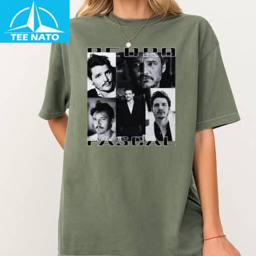 Pedro Pascal Actor Photo Collage Fan Shirt - Image 4