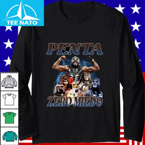 Penta Zero Miedo Lucha Libre Wrestler Collage Shirt - Image 4