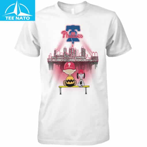 Philadelphia Phillies Peanuts Characters Fan Shirt - Image 3