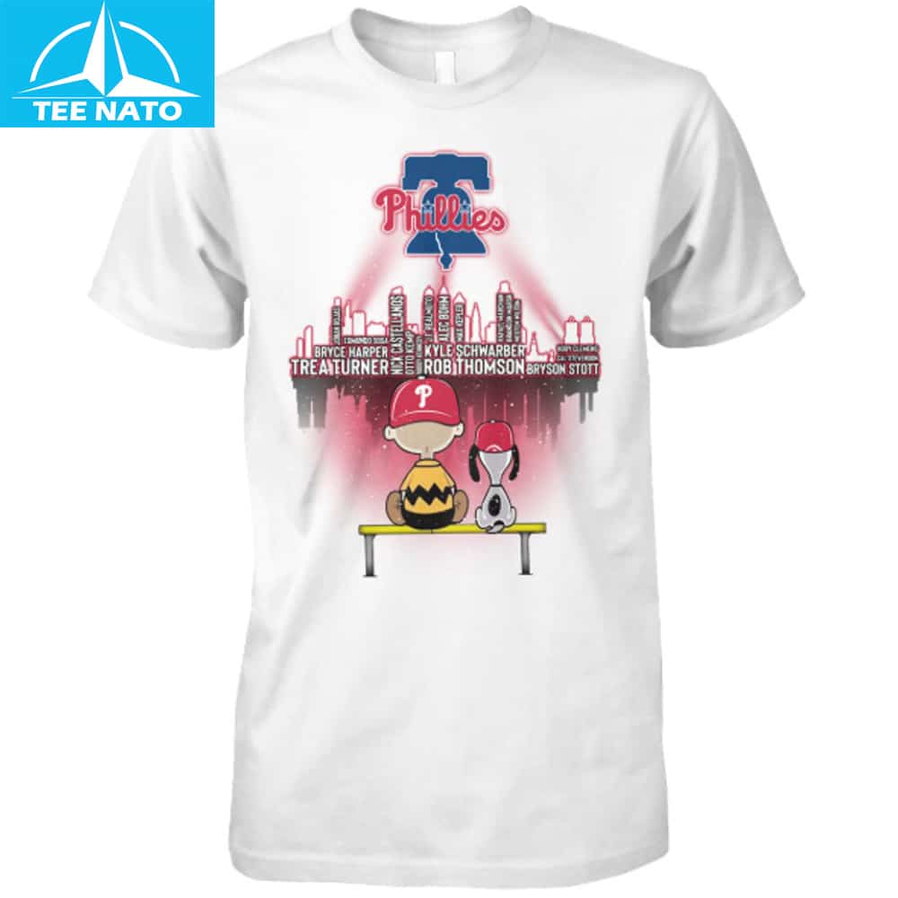 Philadelphia Phillies Peanuts Characters Fan Shirt - Image 3