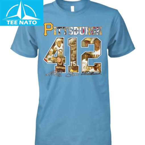 Pittsburgh 412 Sports Legends Photo Collage Shirt - Image 3