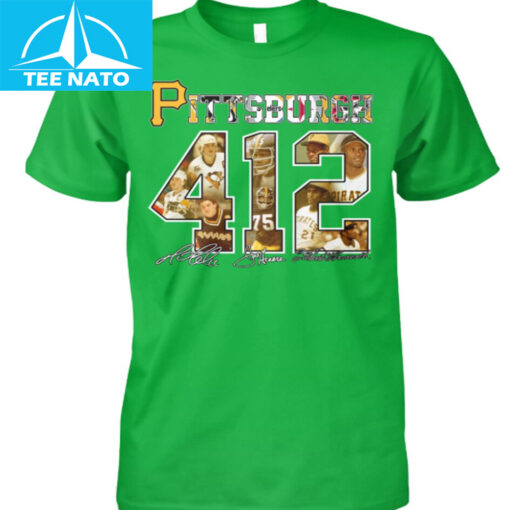 Pittsburgh 412 Sports Legends Photo Collage Shirt - Image 4