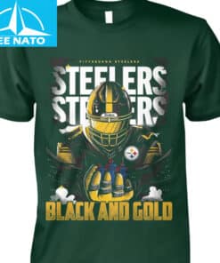 Pittsburgh Steelers Black And Gold Football Graphic Shirt2