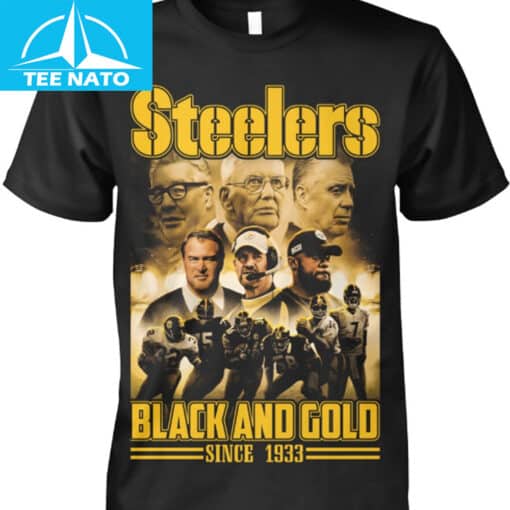 Pittsburgh Steelers Black And Gold Since 1933 Team History Shirt