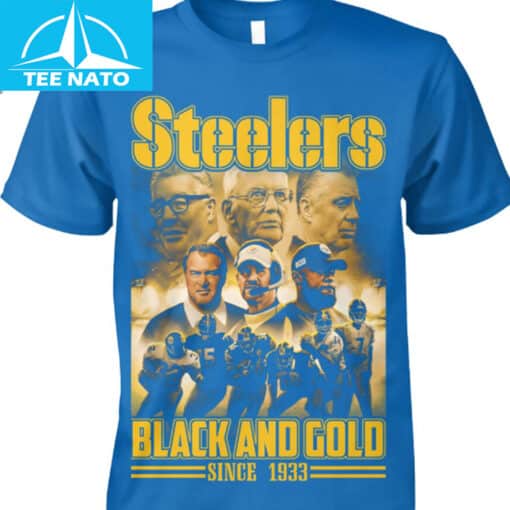 Pittsburgh Steelers Black And Gold Since 1933 Team History Shirt - Image 4