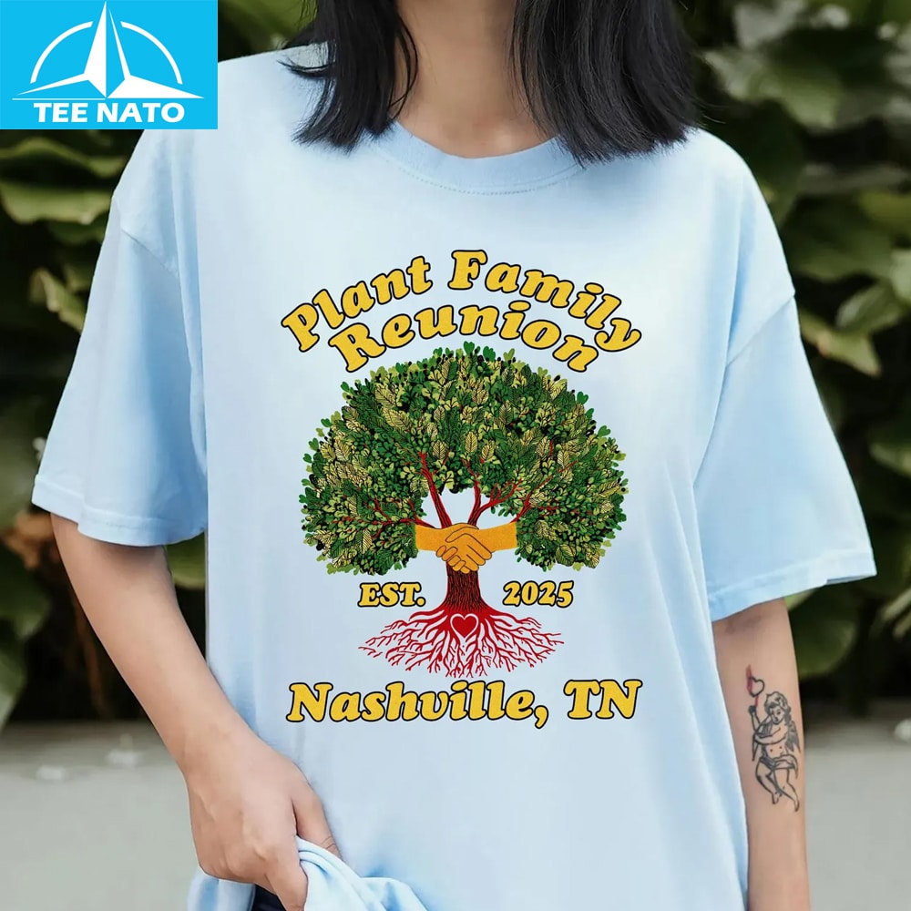 Close up of Plant Family Reunion 2025 Shirt print