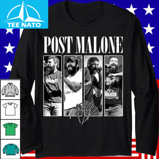 Post Malone Live Performance Photo Collage Graphic Shirt - Image 3