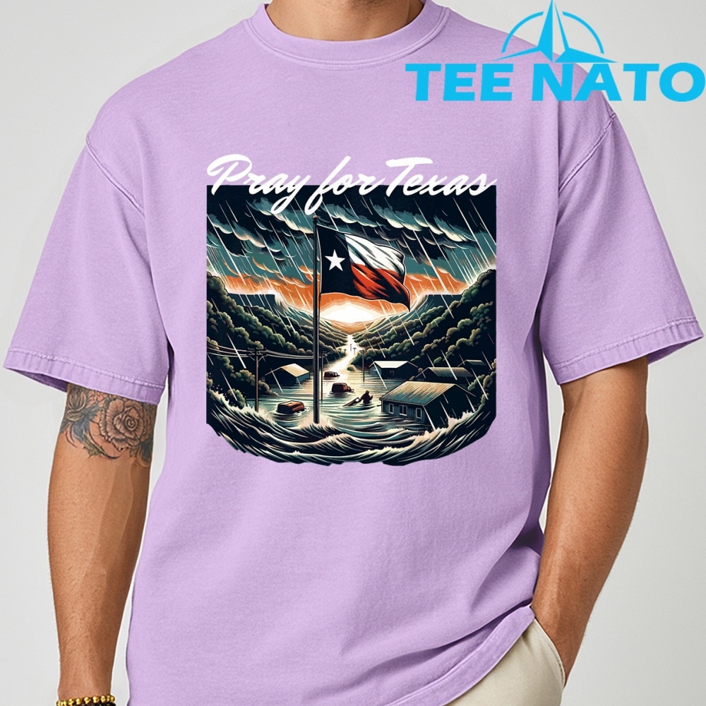 A view of the value-driven Pray For Texas Hill Country Stronger Shirt.