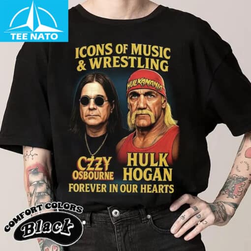 RIP Hulk Hogan & Ozzy Retro Shirt - Image 3