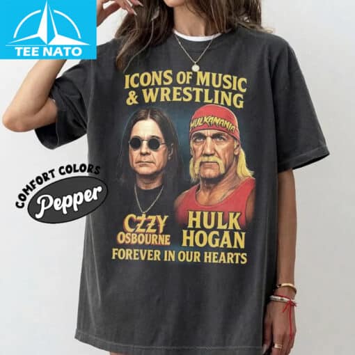 RIP Hulk Hogan & Ozzy Retro Shirt - Image 4