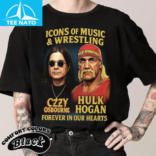 RIP Hulk Hogan & Ozzy Retro Shirt - Image 2