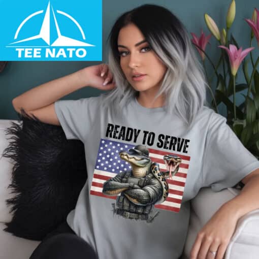 Ready to Serve Gator Snake Flag Shirt - Image 2