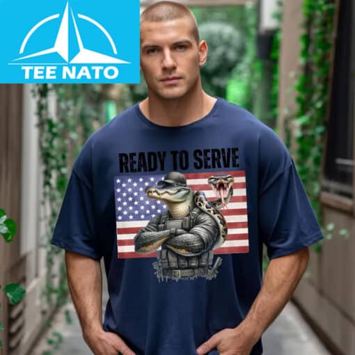 Ready to Serve Gator Snake Flag Shirt - Image 3