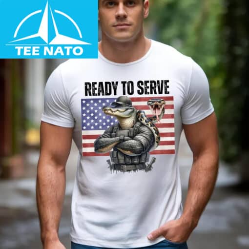 Ready to Serve Gator Snake Flag Shirt - Image 4