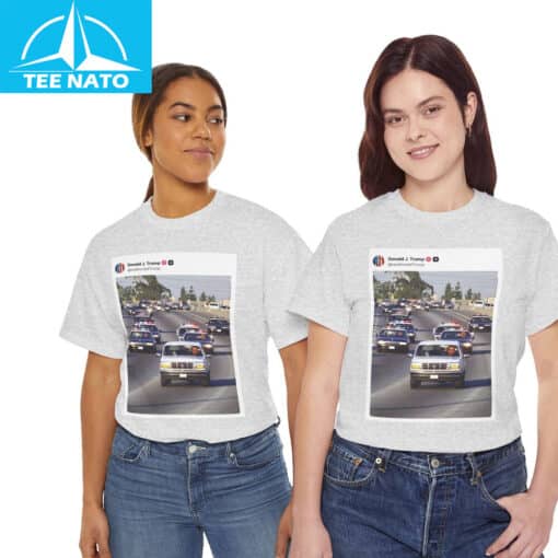 Real Trump and Vance Chasing Down Obama In Police Cars Shirt - Image 7
