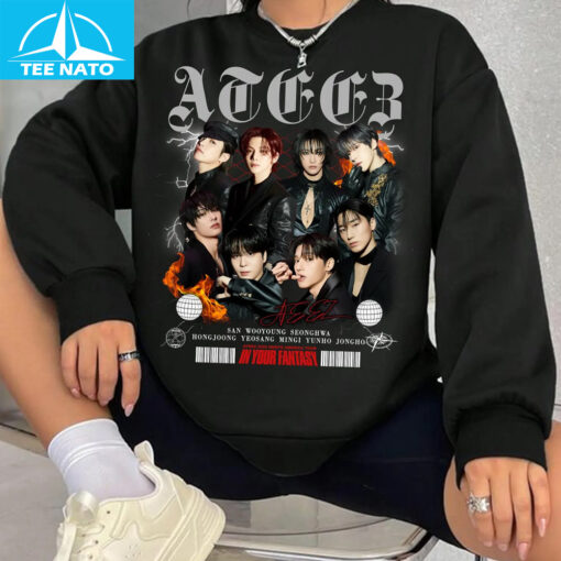 Retro Ateez In Your Fantasy World Tour 2025 Shirt - Image 3