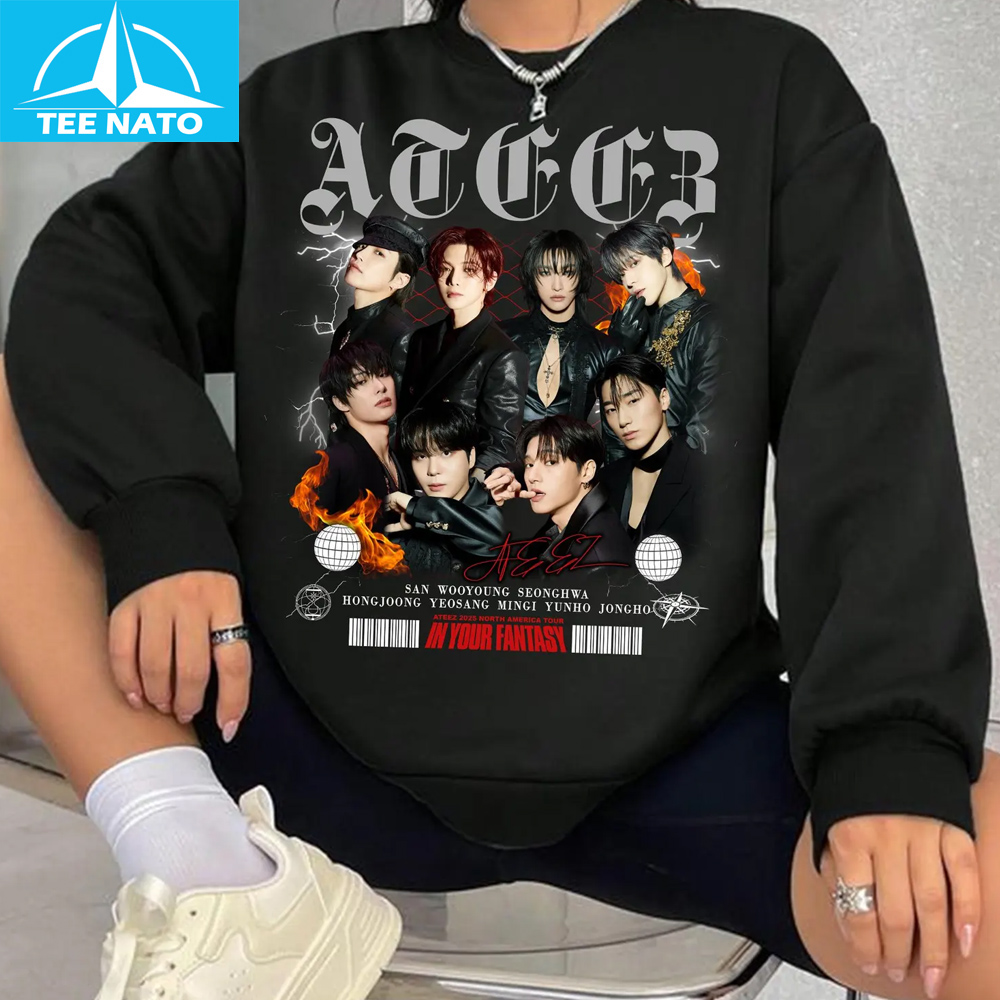 Styling the Retro Ateez In Your Fantasy World Tour 2025 Shirt