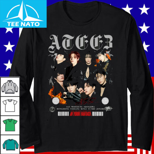 Retro Ateez In Your Fantasy World Tour 2025 Shirt - Image 5