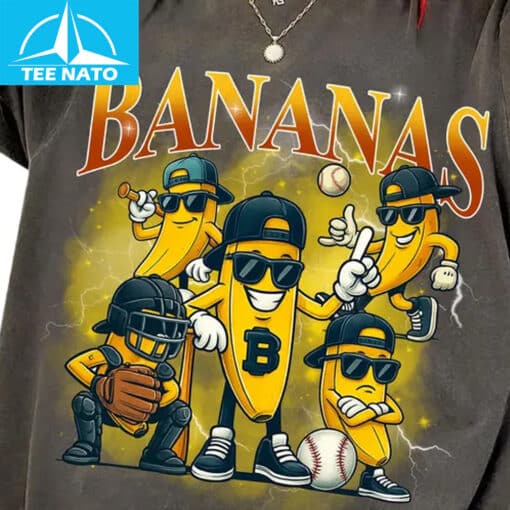 Retro Bananas Baseball Shirt - Image 3