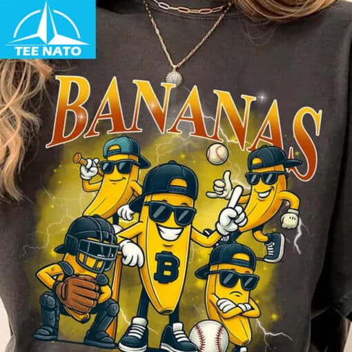 Retro Bananas Baseball Shirt - Image 2