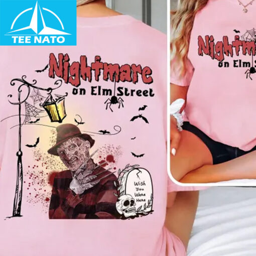 Retro Halloween Horror Movies Nightmare On Elm Street Shirt - Image 3