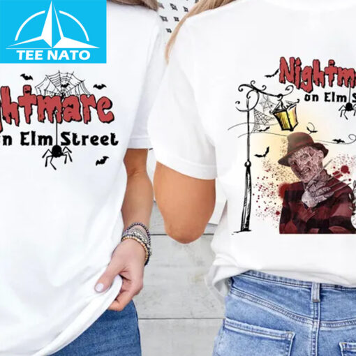 Retro Halloween Horror Movies Nightmare On Elm Street Shirt - Image 2