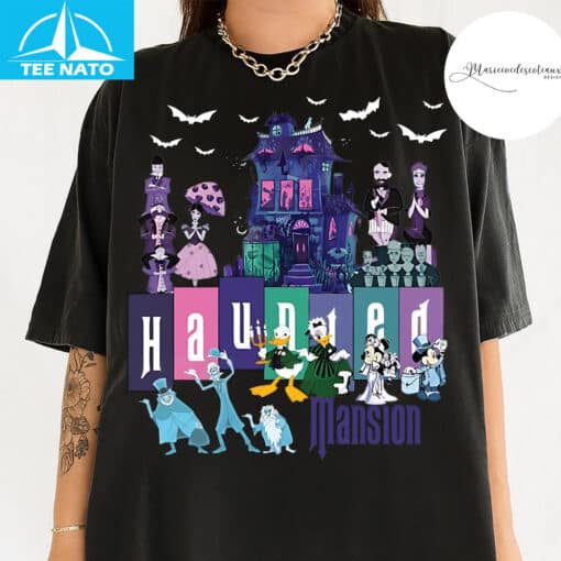 Retro Spooky Mansion Shirt - Image 3