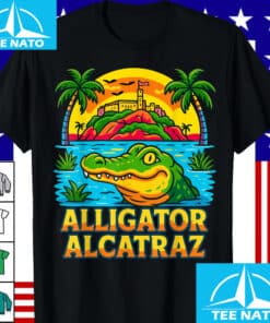 Retro Vintage Alligator Alcatraz Everglades Florida American Shirt