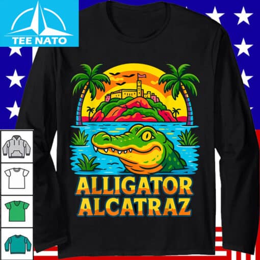 Retro Vintage Alligator Alcatraz Everglades Florida American Shirt - Image 3