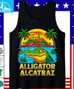 Retro Vintage Alligator Alcatraz Everglades Florida American Shirt4