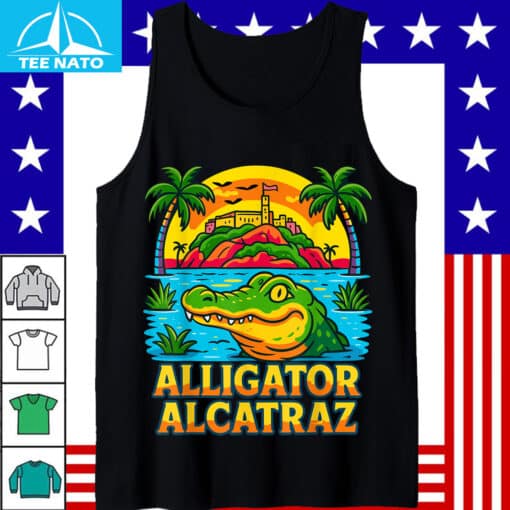 Retro Vintage Alligator Alcatraz Everglades Florida American Shirt - Image 5