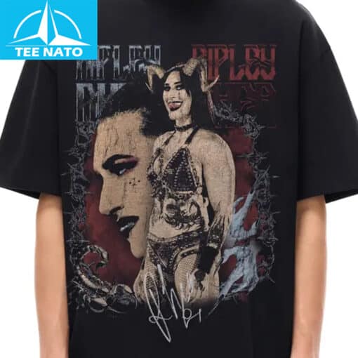 Rhea Ripley Vintage Style Grunge Wrestling Shirt - Image 4