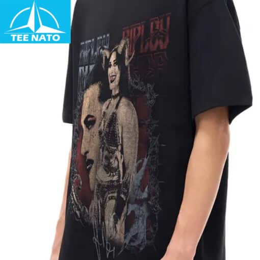 Rhea Ripley Vintage Style Grunge Wrestling Shirt - Image 3