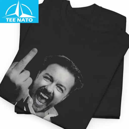Ricky Gervais Middle Finger Shirt - Image 3