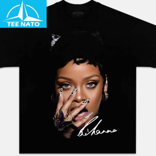Rihanna Butterfly Rings Autograph Shirt