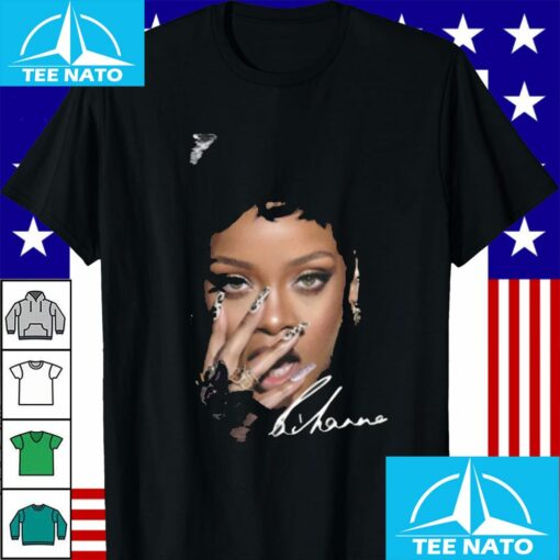 Rihanna Butterfly Rings Autograph Shirt - Image 2