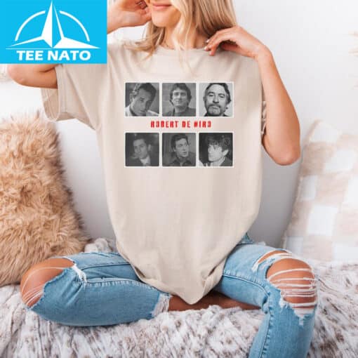 Robert De Niro Black and White Photo Collage Shirt