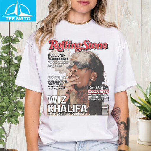 Rolling Stone Magazine Wiz Khalifa Cover Graphic Shirt - Image 3
