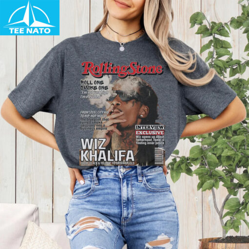Rolling Stone Magazine Wiz Khalifa Cover Graphic Shirt - Image 5