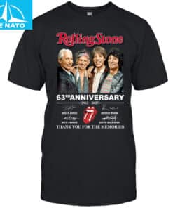 Rolling Stones 63rd Anniversary 1962-2025 Band Members Signatures Shirt