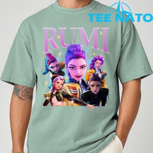 Rumi K-pop Demon Hunters Vintage 90s T-Shirt - Image 7
